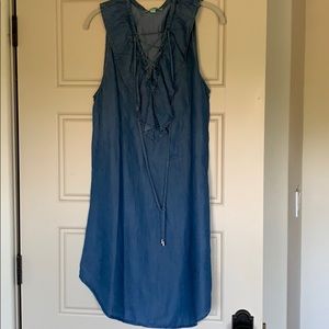 Sleeveless denim dress